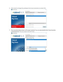 Connecting Talend Studio to Git | PDF | Screenshot | Utility Software