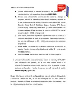 MANUAL DE USUARIO CIMPLICITY HMI 
 
A. En este punto ingrese el nombre del proyecto que desea crear.  En 
nuestro ejercic