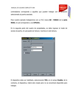 MANUAL DE USUARIO CIMPLICITY HMI 
 
controladores corresponde a aquellos que pueden trabajar con el protocolo 
selecciona