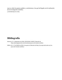 nuevos sobre los puntos nodales y conclusiones a las que ha llegado con la realización
de la investigación científica.
[ CITA