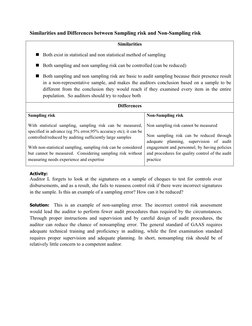 Sampling vs Non-Sampling Risk Explained | PDF