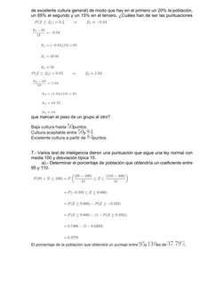de excelente cultura general) de modo que hay en el primero un 20% la población,
un 65% el segundo y un 15% en el tercero. ¿C