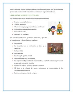 niños-, determine con una mirada crítica los contenidos y estrategias más pertinentes para
promover la construcción de pensam
