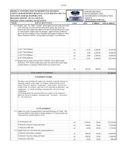 5 of 16
PROJECT: CONSTRUCTION OF RESIDENTIAL BUILDING
CLIENT:-HARARI PEOPLE REGIONAL STATE HOUSING DEV'T & GOV'T CONSTRUCTION