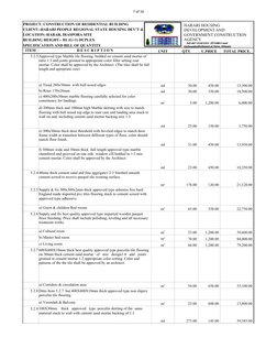 7 of 16
PROJECT: CONSTRUCTION OF RESIDENTIAL BUILDING
CLIENT:-HARARI PEOPLE REGIONAL STATE HOUSING DEV'T & GOV'T CONSTRUCTION