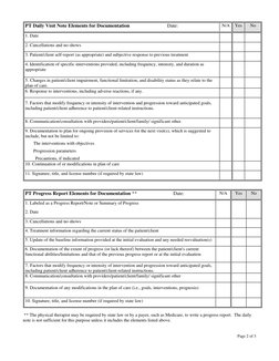 Documentation Review Sample Checklist | PDF | Physical Therapy | Medicine