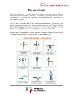 5 
 
Pausas activas  
Las pausas activas son momentos de activación que permite un cambio en la dinámica 
de las acti
