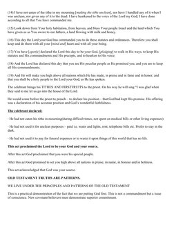 (14) I have not eaten of the tithe in my mourning [making the tithe unclean], nor have I handled any of it when I 
was unclea