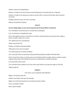 Heather: oyeron eso ensalada Nicoy.
Brittany: tu madre es tan horrorosa que cuando King Kong la vio desnuda, dijo hay  mi gem