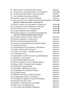 96 ¡Punto muerto! ¡El enfrentamiento sannin!
Historia✅
97 ¡Secuestro! ¡La aventura de Naruto en el balneario!
Relleno❌
98 La