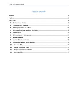 ETABS 2016 Ejemplo Tutorial 
 
 
 
Tabla de contenido 
 
Objetivo ...........................................................