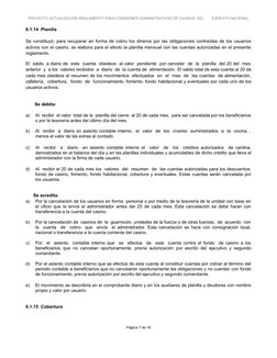 PROYECTO ACTUALIZACIÓN REGLAMENTO PARA COMISIONES ADMINISTRATIVAS DE CASINOS  DEL        EJÉRCITO NACIONAL
6.1.14  Planilla
S