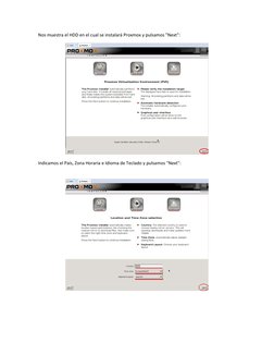 Nos muestra el HDD en el cual se instalará Proxmox y pulsamos "Next":
Indicamos el País, Zona Horaria e Idioma de Teclado y p