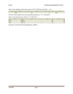 CE246                                                                                                              DATABASE M