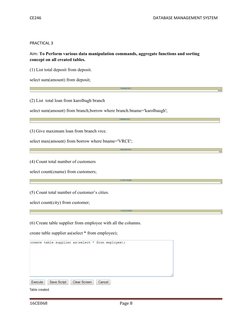 CE246                                                                                                              DATABASE M