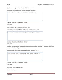 CE246                                                                                                              DATABASE M