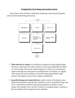 Components of an image processing system
Figure below shows the basic components comprising a typical general-purpose 
system