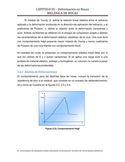 CAPITULO III – Deformación en Rocas                                                   
MECÁNICA DE ROCAS 
 
8   DEPARTAMENTO