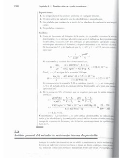 2 1 8
C a p itu lo  5  ■ Conduci ion en estallo transitorio
S u posic i on e s :
1. La temperatura de la unión es uniforme en