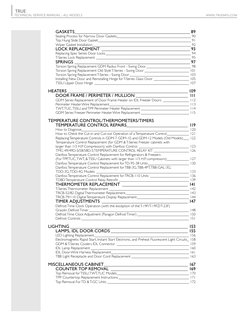 TRUE
TECHNICAL SERVICE MANUAL - ALL MODELS
www.truemfg.com
GASKETS____________________________________________________ 89
Sea