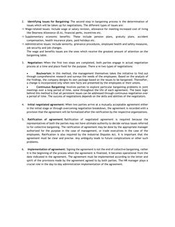 2.       Identifying issues for Bargaining: The second step in bargaining process is the determination of 
issues which will