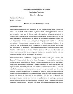 Pontificia Universidad Católica del Ecuador
Facultad de Psicología
Símbolos  y Sueños
Nombre: Juan Racines
Fecha: 12/07/2018