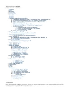 Datami Android SDK Integration Guide | PDF | Application Programming ...