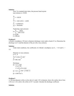 Water Flow Rate and Pressure Calculations | PDF | Fluid Dynamics ...