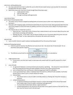 short-term, self-liquidating loan 
• 
An unsecured short-term loan in which the use to which the borrowed money is put provid