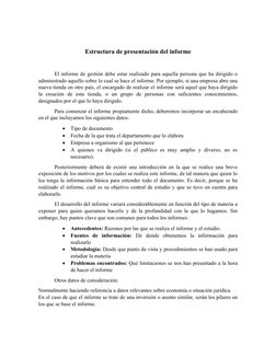 Estructura y Ejemplo de Informe de Gestión | PDF | Información | Business