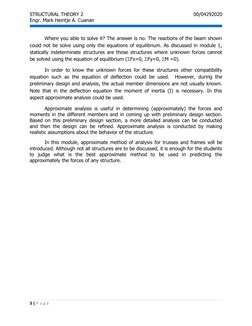 STRUCTURAL THEORY 2
00/04292020
Engr. Mark Heintje A. Cuanan
Where you able to solve it? The answer is no. The reactions of t