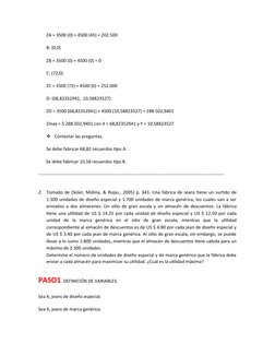 ZA = 3500 (0) + 4500 (45) = 202.500
B: (0,0)
ZB = 3500 (0) + 4500 (0) = 0
C: (72,0)
ZC = 3500 (72) + 4500 (0) = 252.000
D: (6