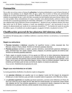4/6/2020
Planeta - Wikipedia, la enciclopedia libre
https://es.wikipedia.org/wiki/Planeta
3/9
Véase también: Nomenclatura pla