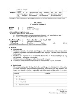 Physics for Engineers Course Overview | PDF | Weight | Force