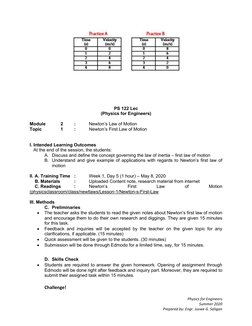 Physics for Engineers Course Overview | PDF | Weight | Force