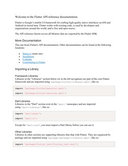 Flutter API Reference Documentation | PDF | Information Technology ...