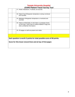 JCAHO Patient Tracer Survey Tool | PDF | Joint Commission | Patient