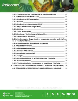 3.1.7. Verificar que las cuentas SIP se hayan registrado _______________ 103 
3.2. CONFIGURACIÓN AVANZADA _____________