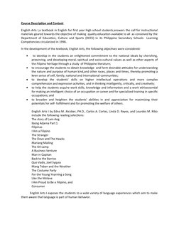 English Arts I Course Overview | PDF | Foreign Language Studies