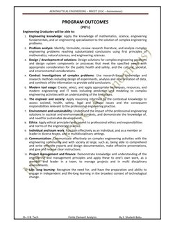 III– II B. Tech 
Finite Element Analysis 
By S. Shailesh Babu     
    
 
 
AERONAUTICAL ENGINEERING – MRCET (UGC – Autonom