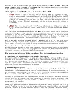 A lo largo de toda la Escritura vemos que el pacto de Dios siempre fue: “Y Yo les seré a ellos por
Padre y ellos me serán por