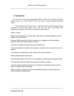 Deleting Batch Management in SAP | PDF | Computing | Business