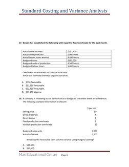 Standard Costing and Variance Analysis | PDF | Cost | Variance