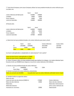 Los datos son:
Karol
Jason
costos indirectos de fabricación 
416000
240000
unidades
10000
20000
horas máquina
16000
7500
cost