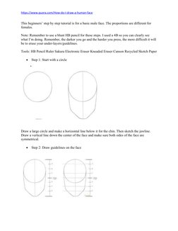 QUORA - Learning To Draw - How Do I Draw A Human Face | PDF | Eyebrow ...