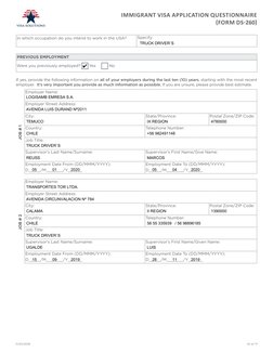 N260 Form.pdf DS-260 Immigrant Visa Application Guide | PDF | Zip Code | Human ...