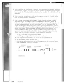 11. Write a program that will latch on a light 20 s after an input switch has been turned on.
The timer will continue to cyde