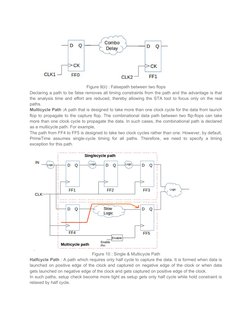 Figure 9(ii) : Falsepath between two flops
Declaring a path to be false removes all timing constraints from the path and the