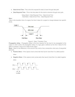 ●
Data Arrival Time : This is the time required for data to travel through data path.
●
Data Required Time : This is the time