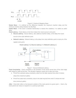Figure 6 : Positive & Negative Skew
Global  Skew :  It is defined as the difference between the maximum insertion delay and t